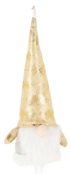 DekorStyle LED vánoční skřítek Alan 02 32 cm zlato-bílý