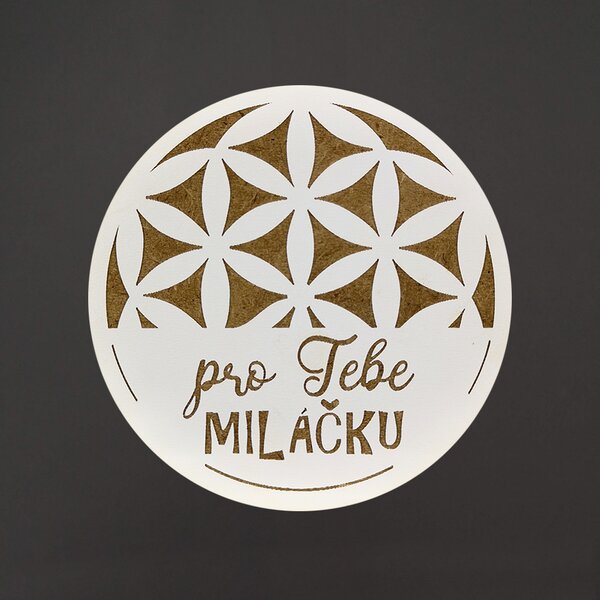 AMADEA Dřevěný podtácek kulatý text "pro Tebe miláčku", průměr 10,5 cm, český výrobek