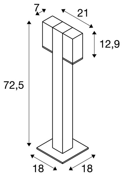 LA 1002871 THEO PATHLIGHT double, QPAR51, Outdoor, stojací svítidlo, antracitové - BIG WHITE (SLV)