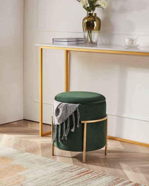 Eglo LIVING Taburet v.465 zelená/zlatá MASHIKE 424136
