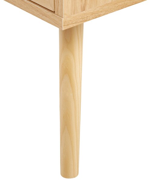 Noční stolek se 2 zásuvkami PEROTE Ratan Světle hnědá