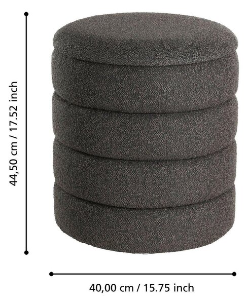 Eglo LIVING Taburetka 2 velikosti černá AMPAHAKA 424124