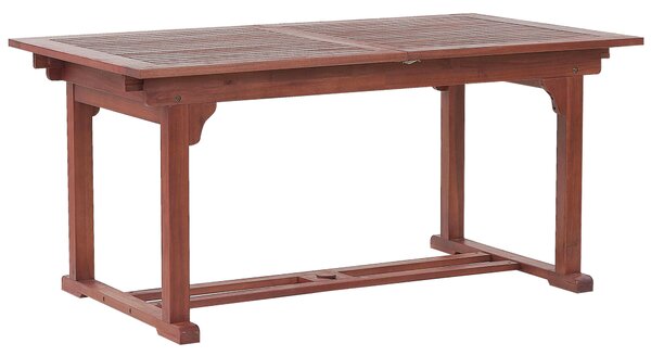 Rozkládací zahradní jídelní stůl TOSCANA 160/220 cm 90 cm Akáciové dřevo Tmavě hnědá