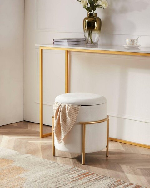 Eglo LIVING Taburetka v.465 bílá/zlatá MASHIKE 424135