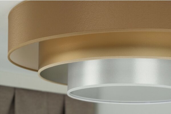 Duolla - LED Stropní svítidlo LUNETA LED/26W/230V pr. 60 cm 4000K hnědá/zlatá