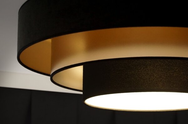 Duolla - LED Stropní svítidlo LUNETA LED/26W/230V pr. 60 cm 4000K černá/zlatá