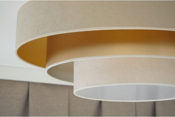 Duolla - LED Stropní svítidlo LUNETA LED/26W/230V pr. 60 cm 4000K béžová/zlatá