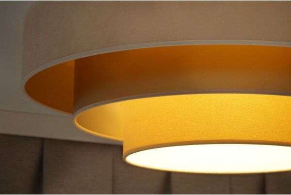 Duolla - LED Stropní svítidlo LUNETA LED/26W/230V pr. 60 cm 4000K krémová/zlatá