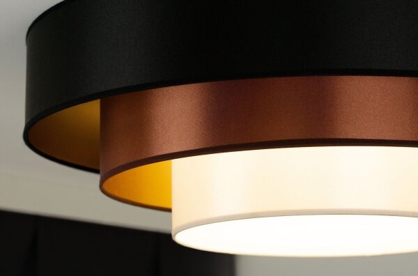 Duolla - LED Stropní svítidlo LUNETA LED/26W/230V pr. 60 cm 4000K černá/měděná