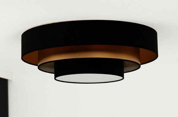 Duolla - LED Stropní svítidlo LUNETA LED/26W/230V pr. 60 cm 4000K černá/zlatá