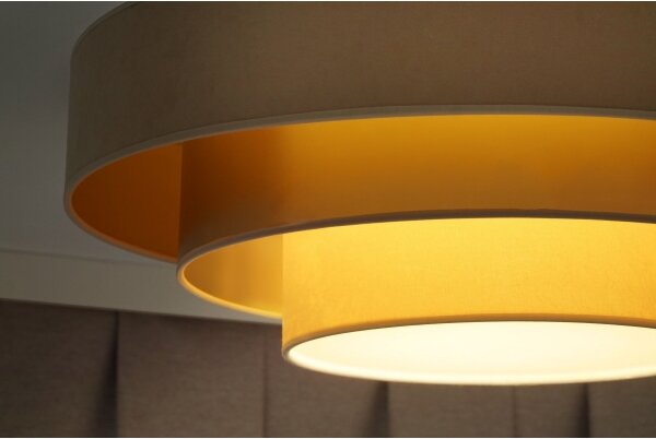 Duolla - LED Stropní svítidlo LUNETA LED/26W/230V pr. 60 cm 4000K béžová/zlatá