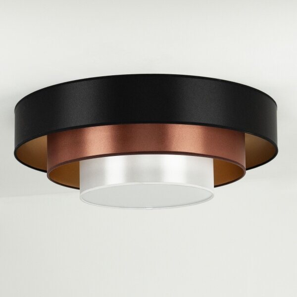 Duolla - LED Stropní svítidlo LUNETA LED/26W/230V pr. 60 cm 4000K černá/měděná
