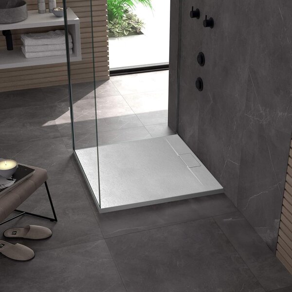 Sprchová vanička REA Bazalt 90x90 - White