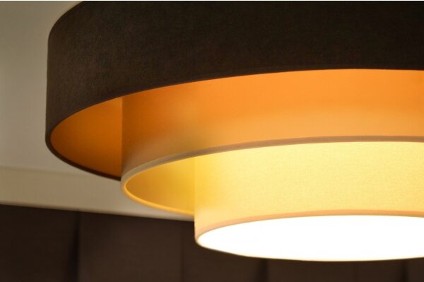 Duolla - LED Stropní svítidlo LUNETA LED/26W/230V pr. 60 cm 4000K hnědá/zlatá