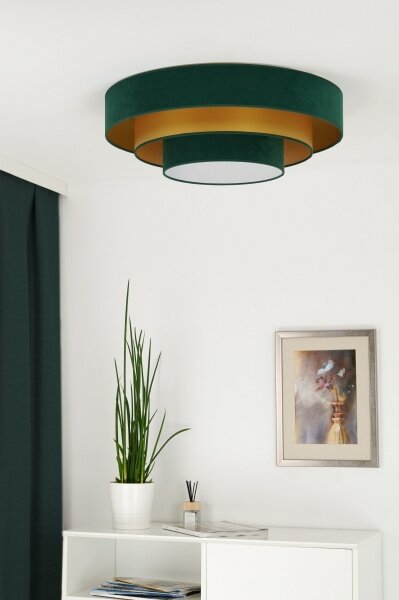 Duolla - LED Stropní svítidlo LUNETA LED/26W/230V pr. 60 cm 4000K zelená/zlatá