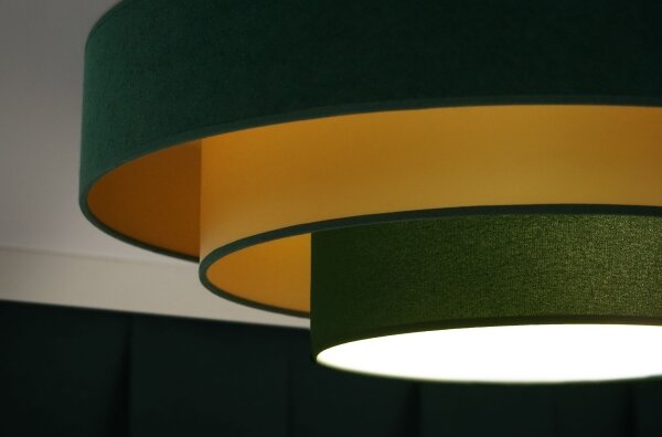 Duolla - LED Stropní svítidlo LUNETA LED/26W/230V pr. 60 cm 4000K zelená/zlatá