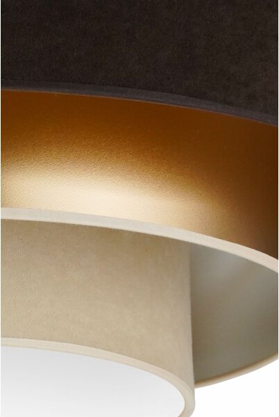 Duolla - LED Stropní svítidlo LUNETA LED/26W/230V pr. 60 cm 4000K hnědá/zlatá