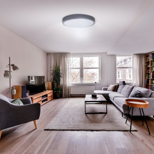 Solight WO8001 - LED Stmív. svítidlo GREY LED/48W/230V 3000-6500K pr. 38 cm + DO