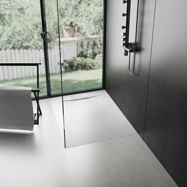 Sprchová vanička REA Bazalt 90x90 - White