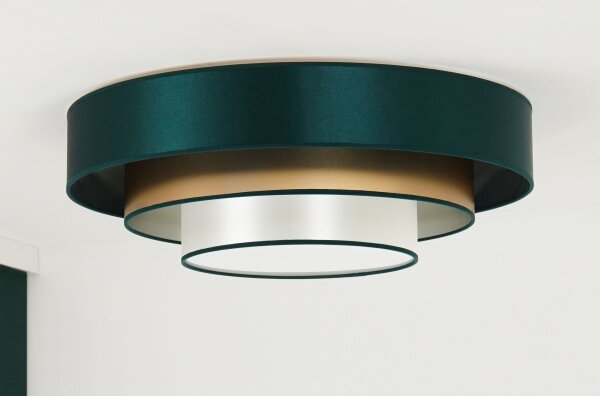 Duolla - LED Stropní svítidlo LUNETA LED/26W/230V pr. 60 cm 4000K zelená/zlatá