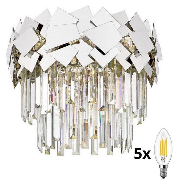 Brilagi - LED Křišťálové stropní svítidlo MIRAGE 5xE14/40W/230V