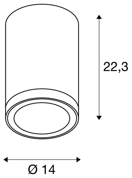 LA 1003442 ENOLA ROUND L Outdoor, stropní LED svítidlo, antracitové, CCT 3000/4000K - BIG WHITE (SLV)