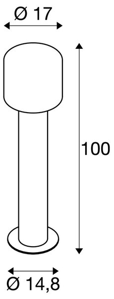 LA 1004681 OVALISK 100 FL venkovní LED stojací svítidlo antracit CCT switch 3000/4000 K - BIG WHITE (SLV)
