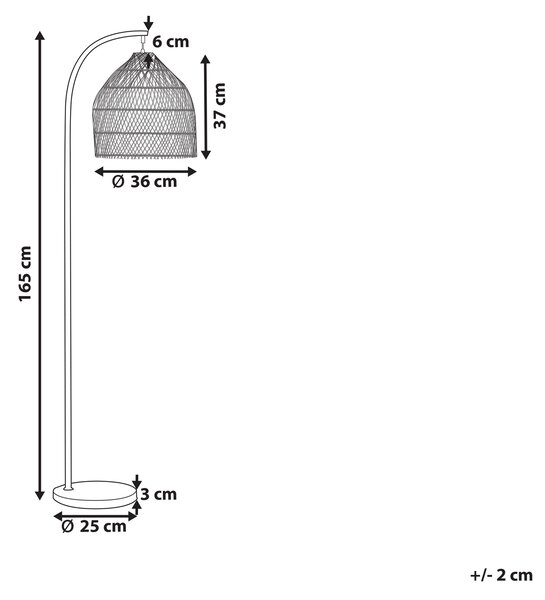 Stojací lampa BERNICA Ratan Přírodní