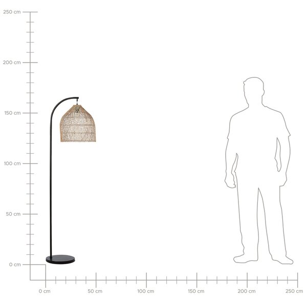 Stojací lampa BERNICA Ratan Přírodní