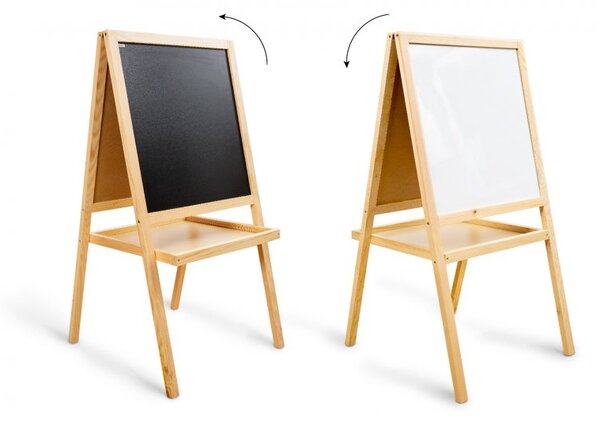 Allboards dětská oboustranná tabule - křídový a magnetický povrch 120 cm,KIDS-EASEL01