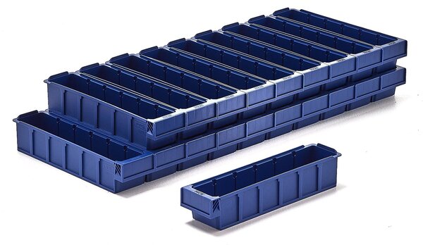 AJ Produkty Plastový box DETAIL, 400x94x80 mm, modrý, bal. 20 ks