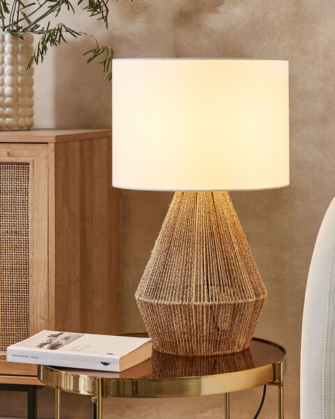 Stolní lampa MALEWA Papírové lano Přírodní