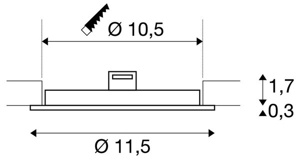 LA 1004694 SENSER 12 DL vnitřní LED stropní zápustné svítidlo kulaté bílé, 4000 K - BIG WHITE (SLV)