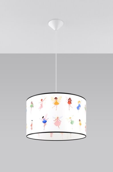 Sollux SL.1417 - Dětský lustr na lanku FAIRY 1xE27/15W/230V pr. 40 cm