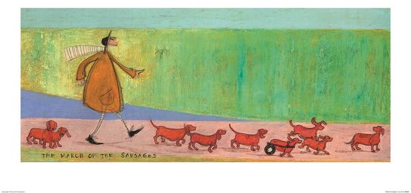 Umělecký tisk Sam Toft - The March of the Sausages, Sam Toft, (60 x 30 cm)