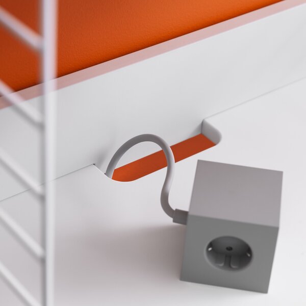 STRING Police Media Shelf 58 x 47, White