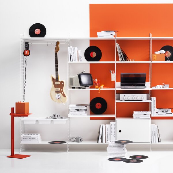 STRING Police Media Shelf 58 x 47, White