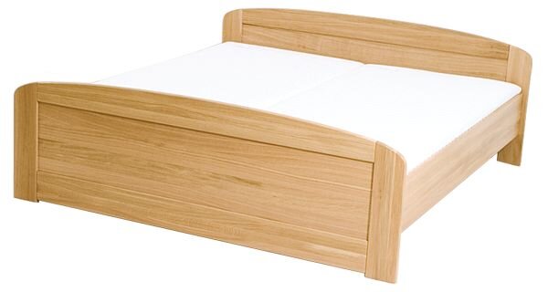 Texpol Dřevěná postel Petra - oblé čelo 200x200 Olše