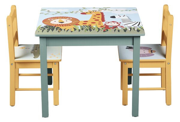 LIVARNO home Dětský stůl se 2 židličkami Safari (100367730)