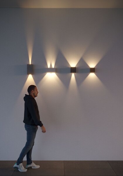 Redo90553-LED Venkovní nástěnné svítidlo VARY 2xLED/10W/230V 3000K IP54 antracit