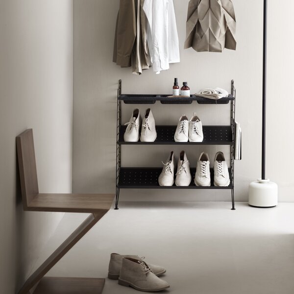STRING Police na boty Metal Shoe Shelf 58 x 30, White