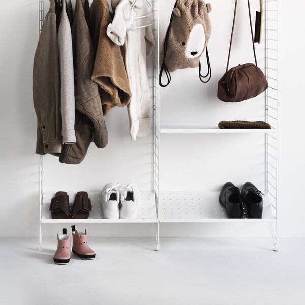 STRING Police na boty Metal Shoe Shelf 58 x 30, White