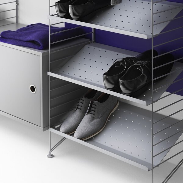 STRING Police na boty Metal Shoe Shelf 58 x 30, White
