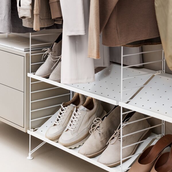 STRING Police na boty Metal Shoe Shelf 58 x 30, White