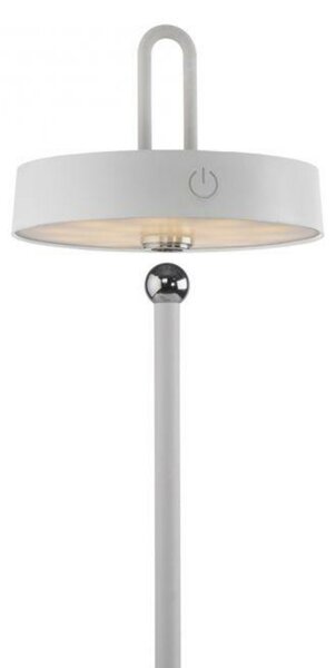 JUST LIGHT LED stolní lampa bílá na baterie dotykový stmívač ochrana proti stříkající vodě USB 2700K LD 19310-16