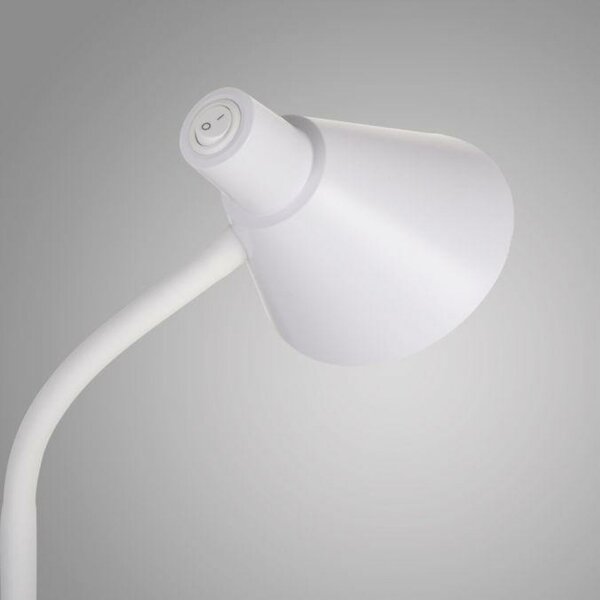 JUST LIGHT LED stolní lampa bílá s vypínačem flexibilní na psací stůl 3000K LD 11248-16