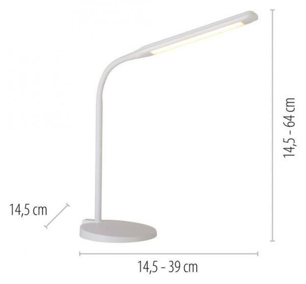 JUST LIGHT LED stolní lampa bílá stmívatelné dotykem CCT na psací stůl 2700-5000K LD 11030-16