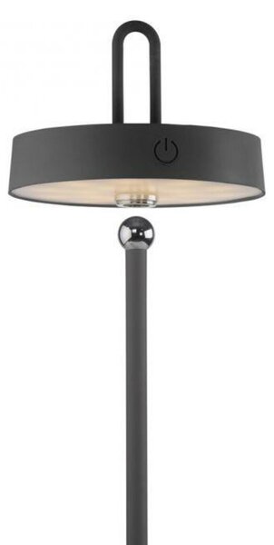 JUST LIGHT LED stolní lampa černá na baterie dotykový stmívač ochrana proti stříkající vodě USB 2700K LD 19310-18