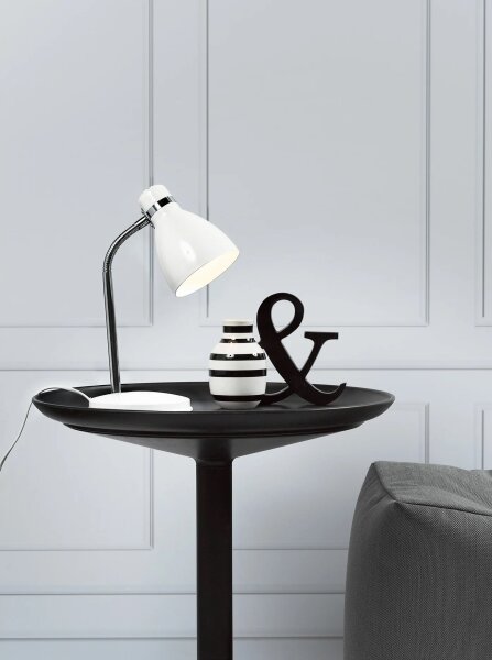 Nordlux - Stolní lampa CYCLONE 1xE14/15W/230V bílá