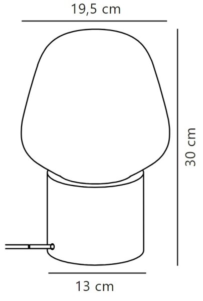Nordlux - Stolní lampa CHRISTINA 1xE27/25W/230V beton/černá